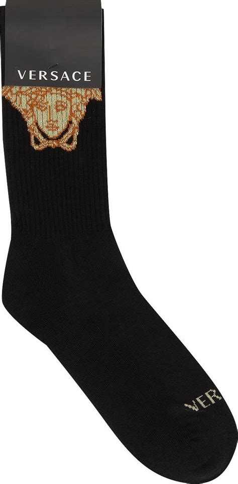 versace socks|Versace medusa socks.